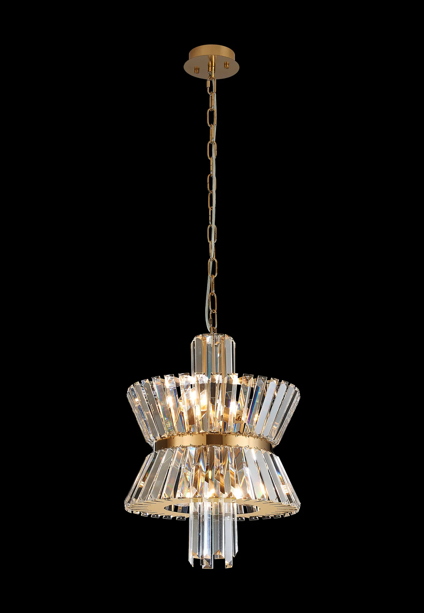 Vienna Crystal Ceiling Lights Diyas Ringed & Square Crystal Fittings